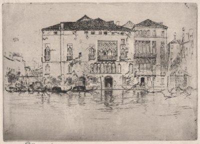 Birinci Venedik Setinden Saraylar (Venedik, On İki Gravür Serisi) by James Abbott McNeill Whistler