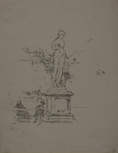 Heykel, Lüksemburg Bahçeleri by James Abbott McNeill Whistler