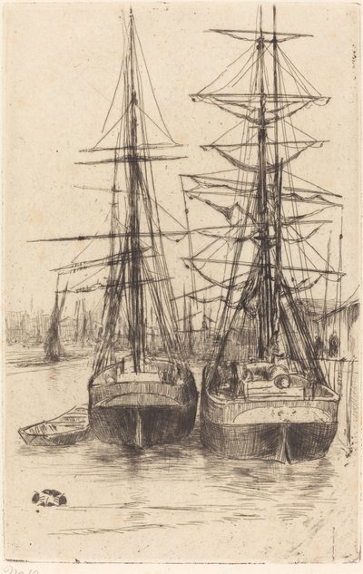iki gemi by James Abbott McNeill Whistler
