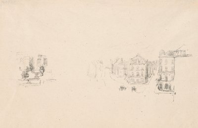 İki Deneme Taslağı: A. Grand Rue, Dieppe; B. Bir İç Mekan by James Abbott McNeill Whistler