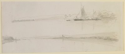 Bir nehir üzerinde iki sahne by James Abbott McNeill Whistler