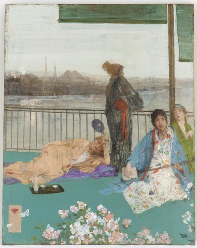 Ten Rengi ve Yeşil Varyasyonları - Balkon by James Abbott McNeill Whistler