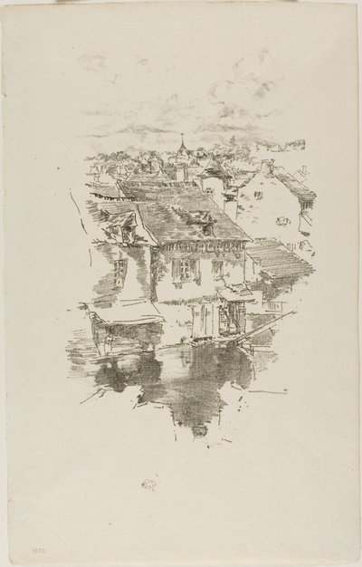Vitré: Kanal by James Abbott McNeill Whistler