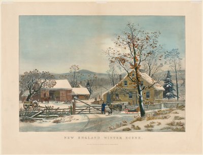 New England Kış Sahnesi, 1861. by James Merritt Ives
