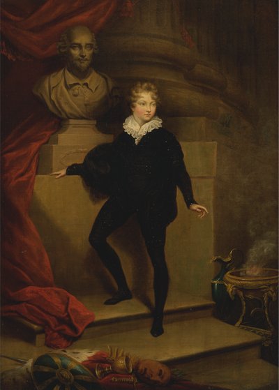 Hamlet rolünde Usta Betty, Shakespeare Büstünden önce by James Northcote