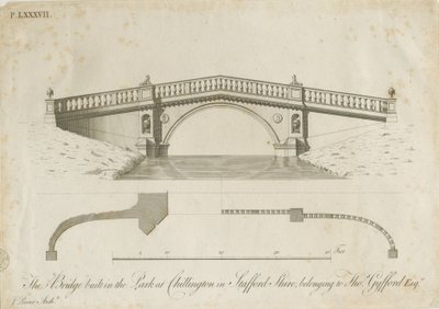 Chillington Park - Köprü: gravür, nd [c 1789] (baskı) by James Paine
