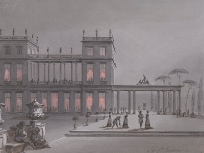 Bir İtalyan Şenliği: Bir Palazzo'nun Terasındaki Figürler by James Pattison Cockburn