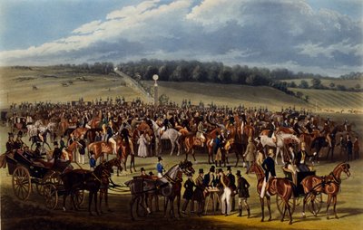 The Betting Post, Charles Hunt tarafından yapılan baskı, 1836 (aquatint) by James Pollard