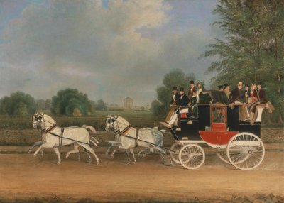 Berkshire, Buckland House'dan geçen London-Faringdon Coach by James Pollard