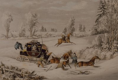 Kar Driftinde Posta Arabası by James Pollard