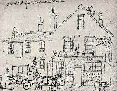 Eski Beyaz Aslan, Edgware Yolu, c1821 by James Pollard