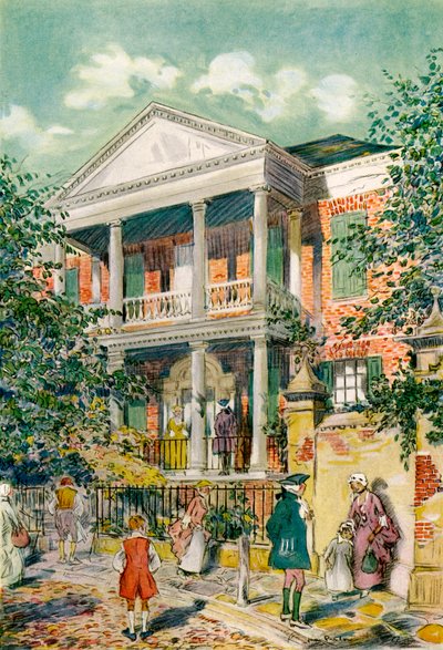 Pringle House, Charleston, Güney Karolina, ABD, 18. yüzyıl 1921. by James Preston