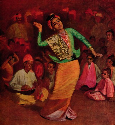 Birmanyalı Dans Eden Kız, 1913 by James Raeburn Middleton