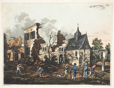 Hougoumont Şatosu: Bir harabe yığınına indirgenmiş iç mekan görünümü by James Rouse