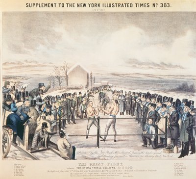 Tom Hyer ve Yankee Sullivan Arasındaki Büyük Kavga, 1849 by James S. Baillie