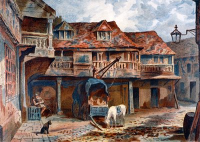 Tabard Inn Avlusu, Borough High Street, Southwark, Londra, 1871 by James S Virtue