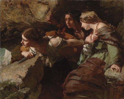 Cesaret, Kaygı ve Umutsuzluk: Savaşı İzlemek (tuval üzerine yağlı boya) by James Sant