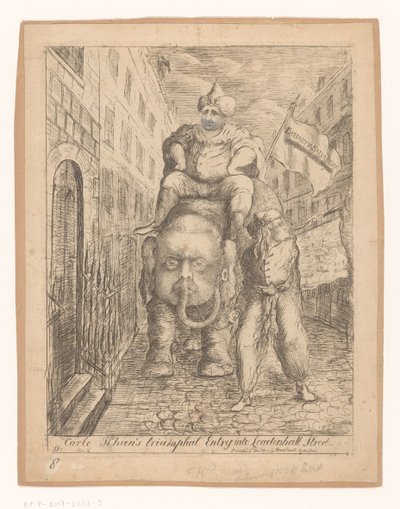Spotprent op Charles Fox Carlo Khan