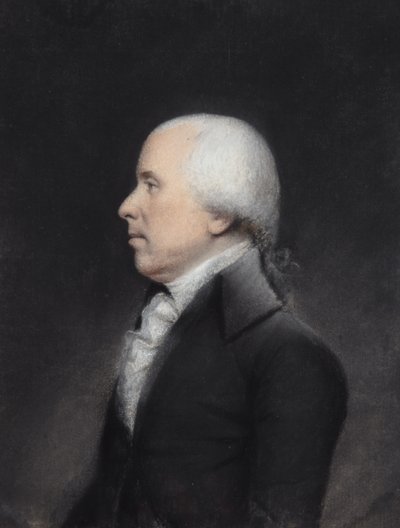 Dr Benjamin Rush (gri kağıt üzerine pastel) by James Sharples