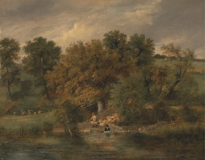 Postwick Grove, Norwich'te Koyun Yıkama by James Stark