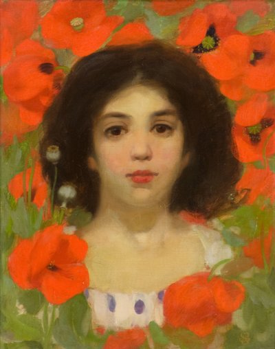Bir Gipsy Maid, 1890-95 dolayları (tuval üzerine yağlı boya) by James Stuart Park