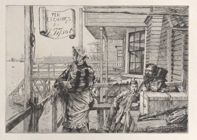 Üç Karga Hanı, Gravesend, 1877. by James Tissot