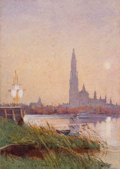 Nehir Manzarası, 1887 by James Valentine Jelley