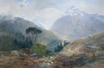 Fenderthal'e Doğru Görünüm, Tirol, 1870 by James Vivien de Fleury