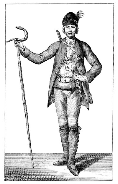 James Boswell, esq, silahlı bir Korsika Şefi kılığına girmiş, 1769. by James Wale