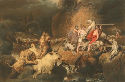 Aslanları Şaşırtan Bufalo Avcıları by James Ward