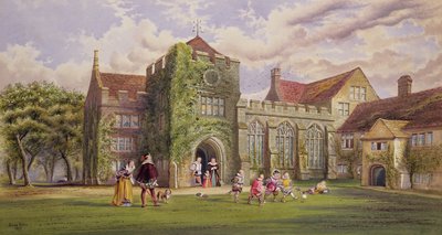 Elizabeth dönemi çocukları futbol oynuyor by James Ward
