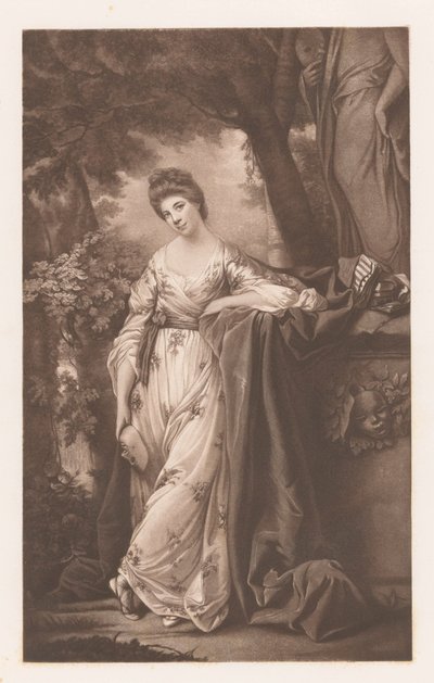 Portret van Frances Abington-Barton als Thalia by James Watson (prentmaker)