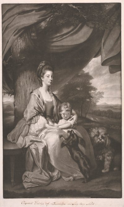 Buccleuch Düşesi, Kızı Leydi Mary Scott ile birlikte by James Watson