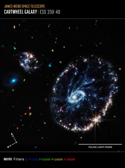 Çember Gökadası (MIRI Pusula Görüntüsü) by James Webb Space Telescope (NASA)
