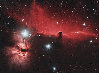Atbaşı Nebulası ve Alev Nebulası by James Webb Space Telescope (NASA)