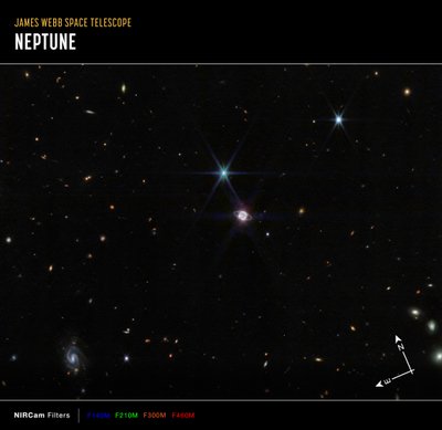 Neptün Geniş Alan (NIRCam Pusula Görüntüsü) by James Webb Space Telescope (NASA)