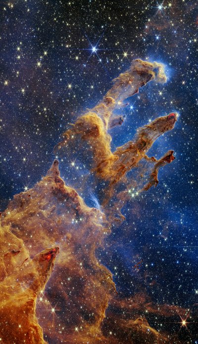 Yaratılışın Sütunları (Webb NIRCam Görüntüsü) by James Webb Space Telescope (NASA)