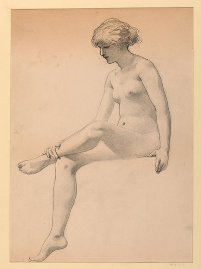 Oturan Kadın Çıplak by James Wells Champney