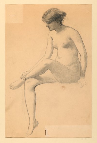 Oturan Kadın Çıplak by James Wells Champney