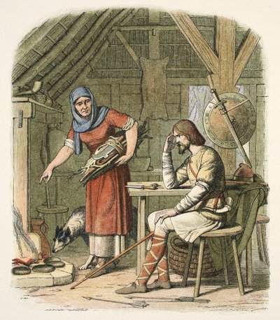 Alfred, çoban kulübesinde, MS 878, A Chronicle of England M.Ö. 55