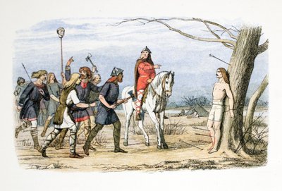 Doğu Anglia Kralı Edmund, Danimarkalılar tarafından öldürüldü, MS 20 Kasım 869, A Chronicle of England M.Ö. 55