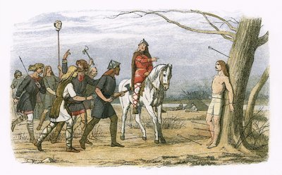 Doğu Anglia Kralı Edmund Danimarkalılar tarafından öldürüldü by James William Edmund Doyle