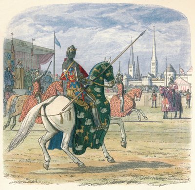 Richard, Hereford ve Norfolk arasındaki düelloyu durdurur, 1398 1864 by James William Edmund Doyle