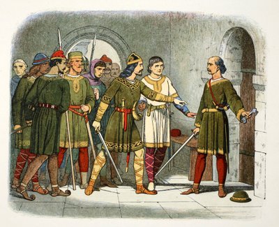 William de Breteuil hazineyi savunuyor, Winchester, Hampshire, 1100 1864. by James William Edmund Doyle