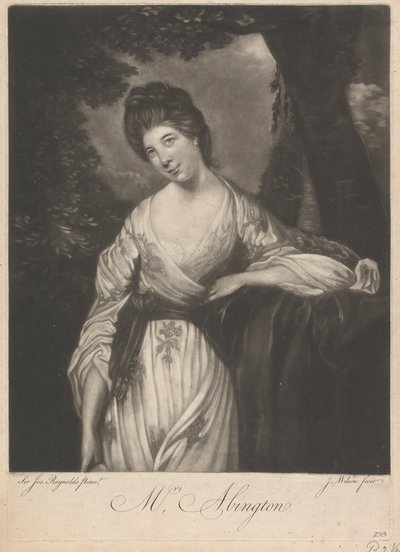 Bayan Frances Abington (kızlık soyadı Barton) by James Wilson