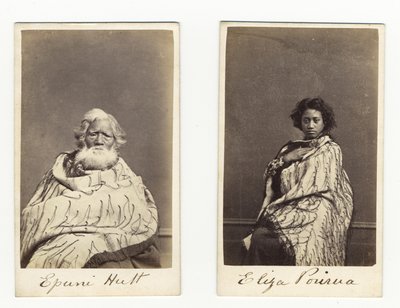 Epuni Hutt ve Eliza Porirua, 1865 dolayları (albüm baskısı) by James Wrigglesworth