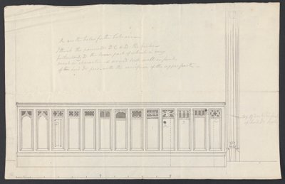 Cobham Hall, Kent: Bir Pew Panelleme Tasarımı by James Wyatt