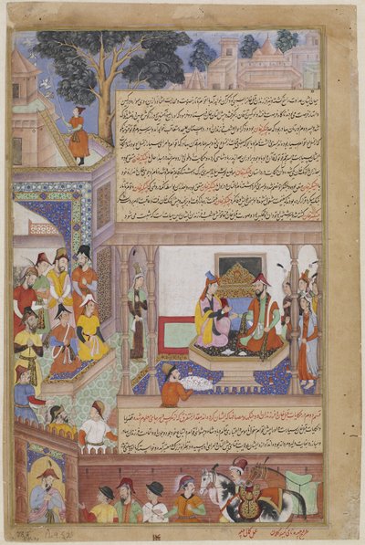 Kubilay Han ve İmparatoriçesi Enthroned, bir Jami al-Twarikh