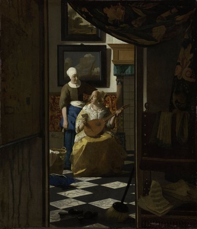 Aşk Mektubu, c.1669-70 (tuval üzerine yağlı boya) by Johannes Vermeer
