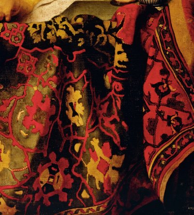 İşlemeli elbise, The Procuress'ten detay by Jan (attr. to) Vermeer